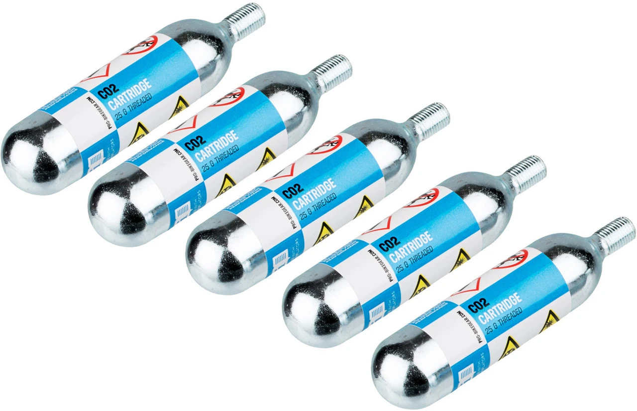 Pro Cartuchos CO2 De Repuesto Con Rosca 25 G - 5 Piezas 3 Pro Cartuchos CO2 De Repuesto Con Rosca 25 G - 5 Piezas