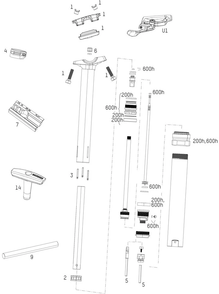 ROCKSHOX Piezas De Repuesto Para Tijas De Sillín Reverb Stealth (C1 / 2020) 2 ROCKSHOX Piezas De Repuesto Para Tijas De Sillín Reverb Stealth (C1 / 2020)