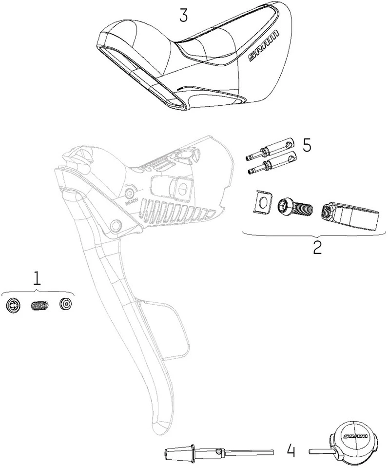 SRAM Piezas De Repuesto Para Palanca De Cambios/frenos Red / Force ETap AXS 3 SRAM Piezas De Repuesto Para Palanca De Cambios/frenos Red / Force ETap AXS