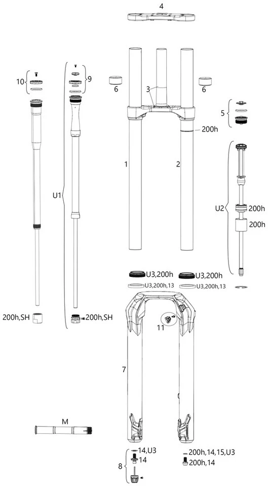 ROCKSHOX Piezas De Repuesto BoXXer Select/Ultimate (C2 / 2020-2021) 3 ROCKSHOX Piezas De Repuesto BoXXer Select/Ultimate (C2 / 2020-2021)