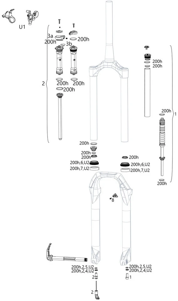 ROCKSHOX Piezas De Repuesto Judy Silver TK (A1-A3 / 2018-2021) 3 ROCKSHOX Piezas De Repuesto Judy Silver TK (A1-A3 / 2018-2021)