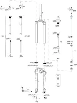 ROCKSHOX Piezas De Repuesto Lyrik Select/Select+/Ultimate (C2-C3 / 2020-2021)