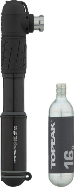 Topeak Mini Bomba HybridRocket HP Mini Con CO2-Inflator